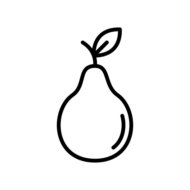 梨水果图标标志设计矢量模板插图图片下载