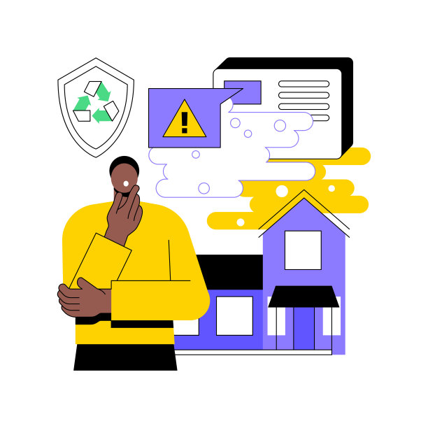 空气质量监测抽象概念矢量插图。图片下载