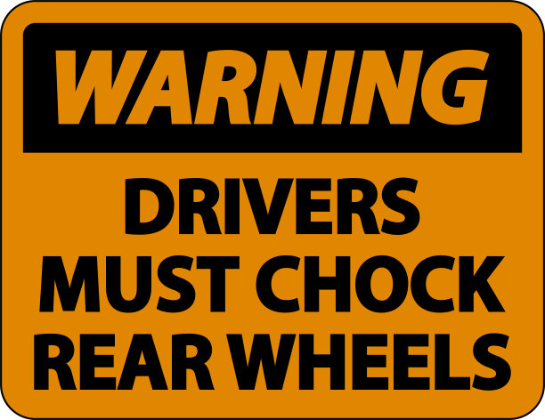 警告司机必须在白色背景上固定车轮标志图片下载