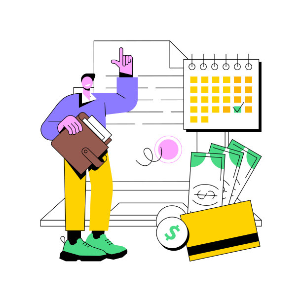 预付条款抽象概念向量说明。图片下载