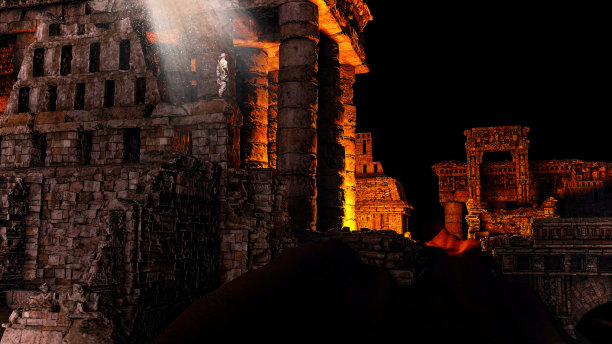 探险家和考古学家，世界消失了。古老的文明，秘密和神秘。图片下载