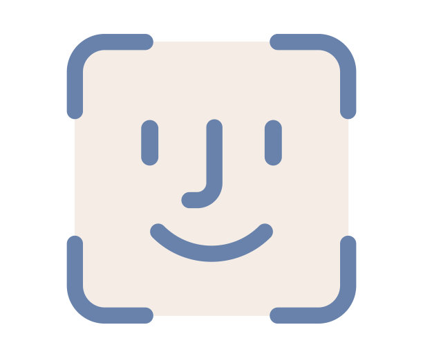 面对id图标。脸识别。面部识别系统标志。面部检测标志。人脸扫描过程图标。身份的人。矢量平面插图图片下载