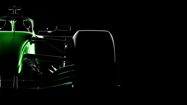 通用赛车(赛车)原型，逼真的渲染，黑色剪影图片下载