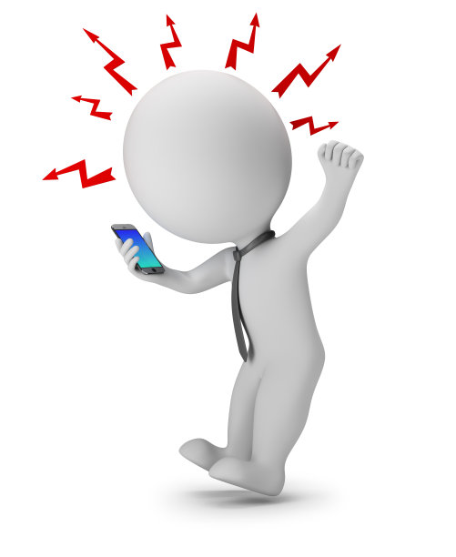 3d小人-对着电话大喊大叫图片下载