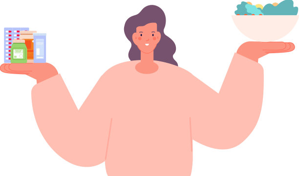 维生素在食物或药丸保健良好图片下载