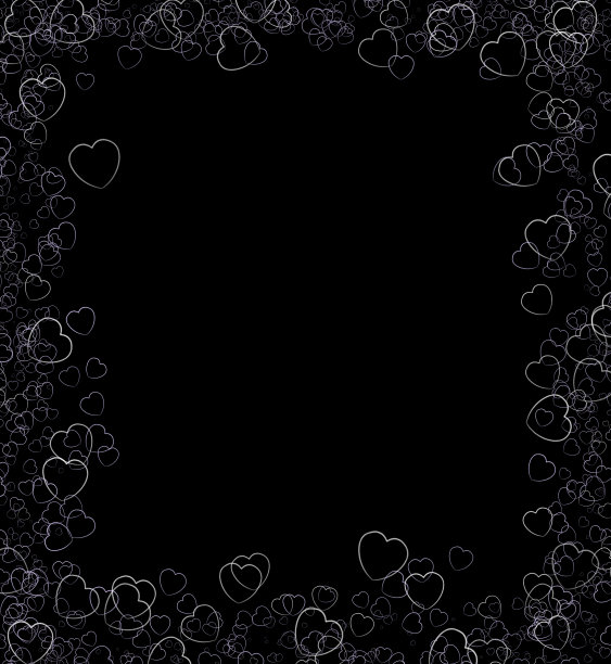 浪漫的心的框架。具有不同大小的心的叠加效果的框架图片下载