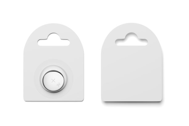 空白锂电池CR2032电池组模型孤立，3d渲染图。图片下载