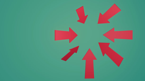 三维图像多颜色的指针，箭头图片下载