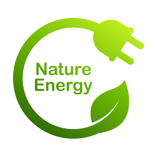 生态绿色电插头与叶子图标矢量节省能源与电插头生态概念平面设计，标志，网站，社交媒体，移动应用程序，UI插图图片下载