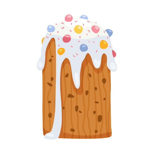 复活节蛋糕矢量插图。图片下载