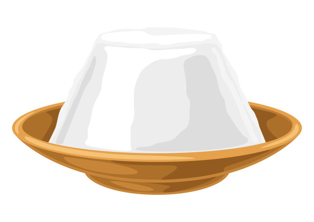 白软干酪插图。奶产品。适用于食品工业。图片下载