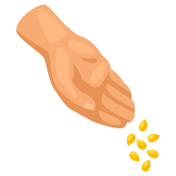 手工种植种子或谷物。农业种植插图。图片下载