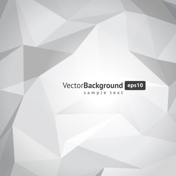 几何晶体灰色装饰背景与地方为文本逼真的矢量插图图片下载