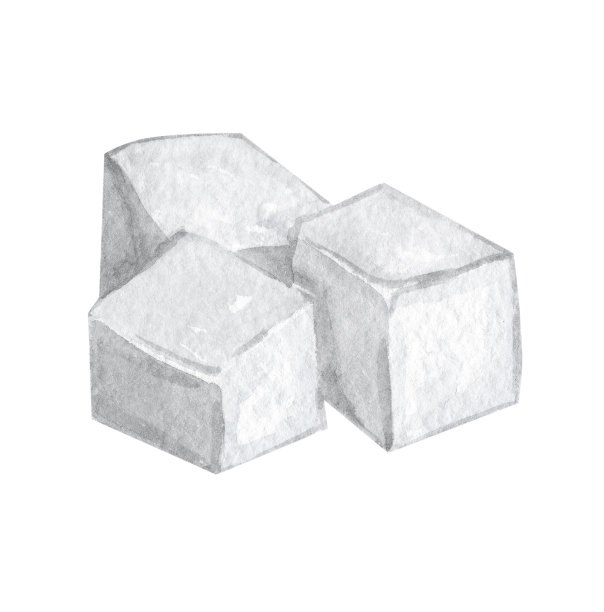 水彩羊乳酪片孤立在白色图片下载