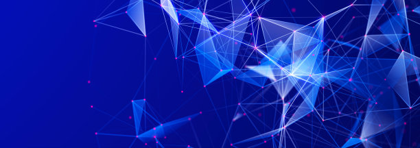 抽象三维插图与连接的点和线。线框多边形元素。科学和技术。3 d。图片下载