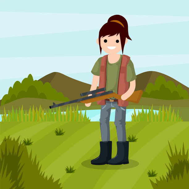 拿着枪的猎人图片下载
