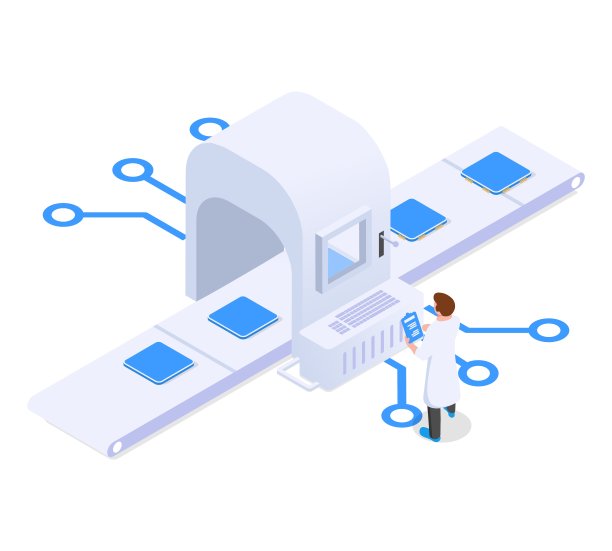 CPU生产线。图片下载