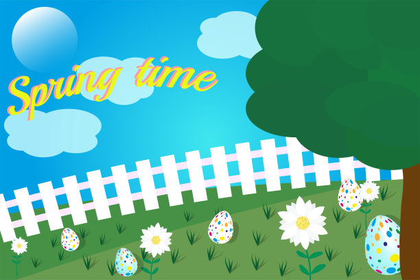 田里的复活节彩蛋图片下载