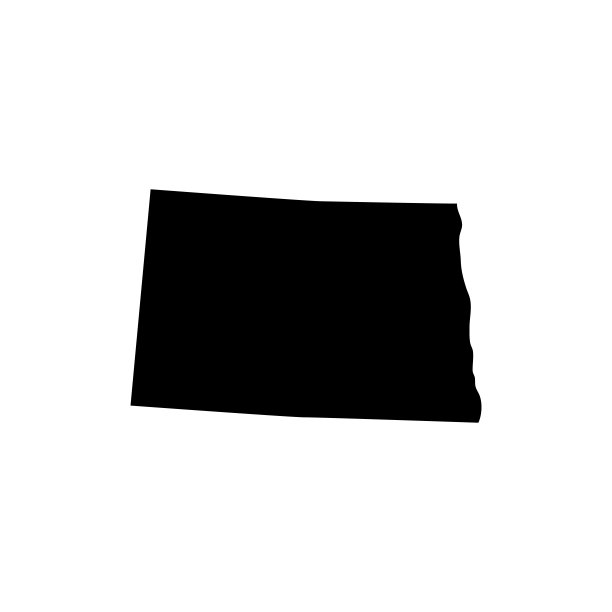 高质量的北达科他州轮廓图是美国的一个州。矢量插图。图片下载