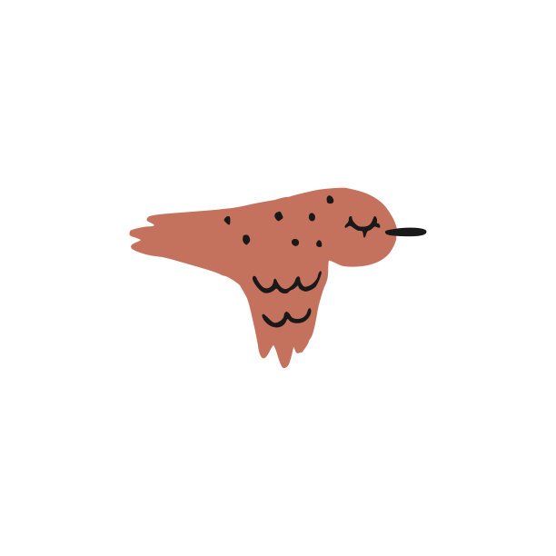 矢量有趣的涂鸦抽象的鸟插图，孤立在白色的背景。可爱的波西米亚流行插图，手绘纹理。为婴儿卡片、t恤等设计元素。图片下载