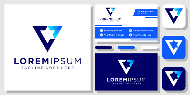 首字母C三角形箭头向上成功标志设计图片下载