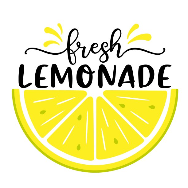 矢量插图与报价新鲜柠檬水和半片柠檬在白色背景。夏日异域新鲜饮品。自制柠檬水，海报，模板。图片下载