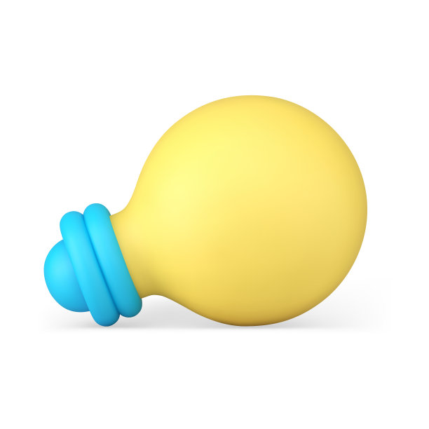 逼真的3d图标明亮的电力黄色灯泡照明发光功率电力矢量图片下载