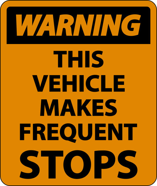 警告此车辆频繁停车标签在白色背景上图片下载