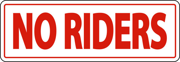 白色背景上无车手标签标志图片下载