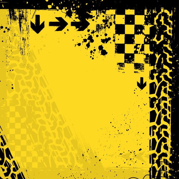 垃圾黄色轮胎赛道比赛背景图片下载