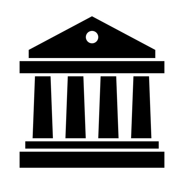 银行图标。矢量插图孤立在白色背景上图片下载