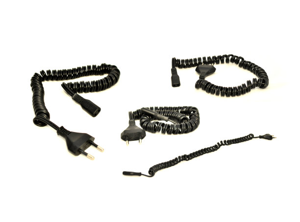 扭曲的黑色电线在白色的背景图片下载