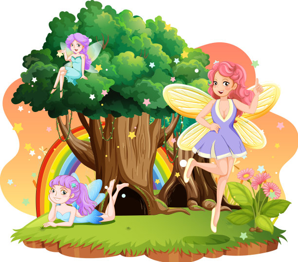 与世隔绝的奇幻森林里有美丽的仙女图片下载