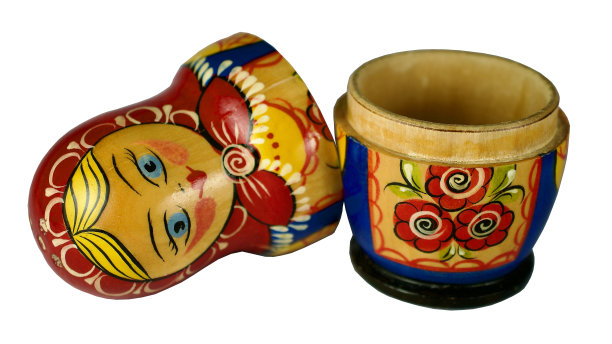 俄罗斯生产的俄罗斯套娃，用于旅游和宣传。唯一的俄罗斯套娃。俄罗斯当地文化纪念品娃娃。图片下载