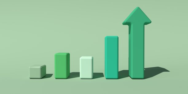 向上条形图和箭头图片下载