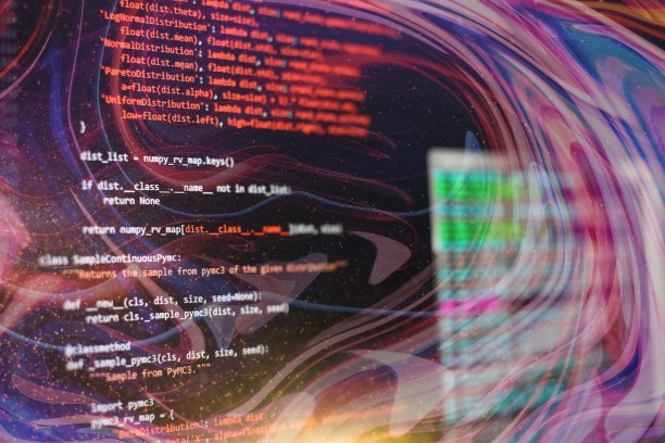CSS, JavaScript和HTML的使用。监视函数源代码的特写。摘要IT技术背景。软件源代码。图片下载