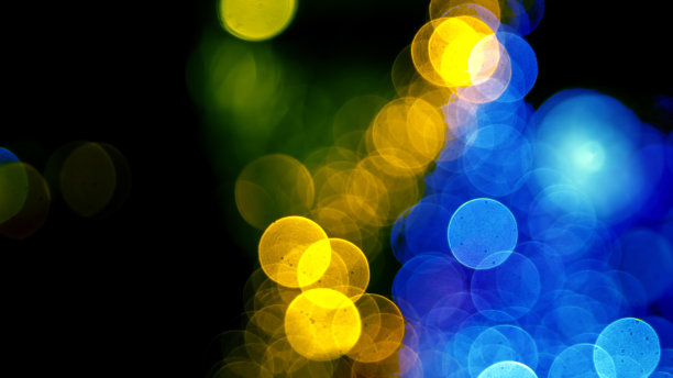 背景模糊抽象的彩灯和装饰。散景街灯的纹理图片下载