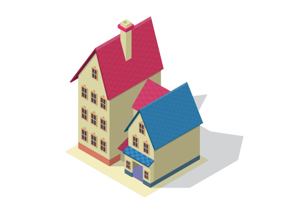 等距的房地产或农舍图片下载