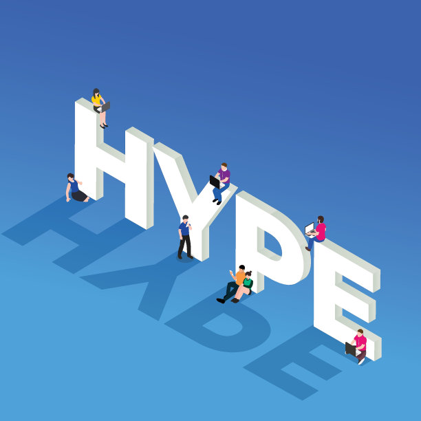 炒作——年轻人使用笔记本电脑和智能手机追随等距3d趋势图片下载