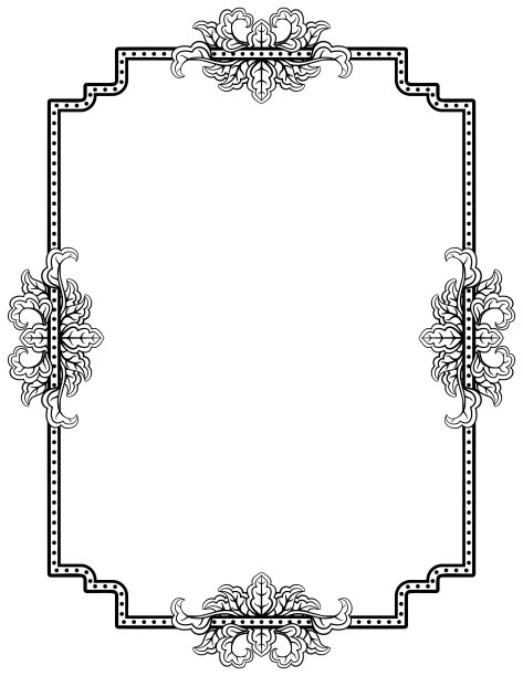 框架边界艺术复古装饰风格插图图片下载