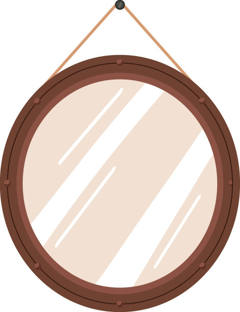 圆形的镜子挂图片下载