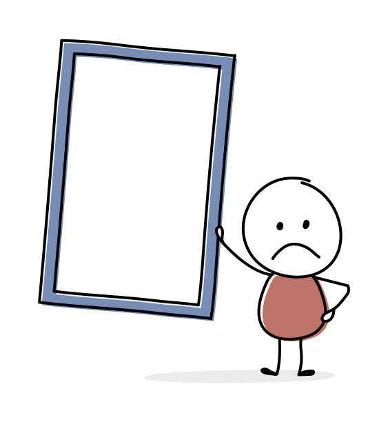 愤怒的卡通漫画空白板图标。经营理念。向量图片下载