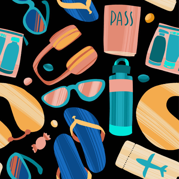 无缝模式与手绘旅程项目。图片下载