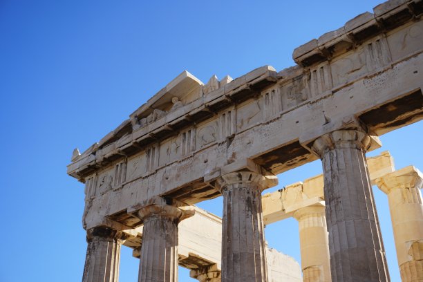 希腊雅典的帕台农神庙图片下载
