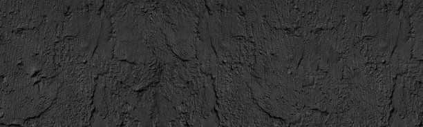 黑色水泥涂抹滴宽全景纹理。黑色粗糙的墙壁，阴暗的grunge抽象背景图片下载