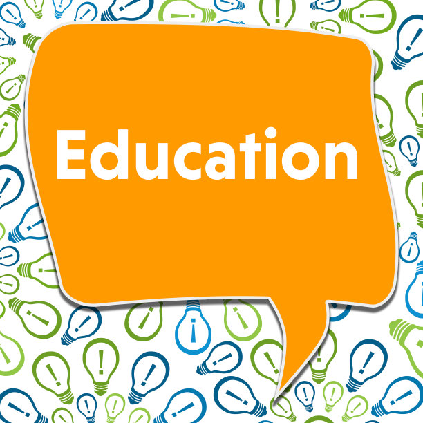 教育灯泡绿色蓝色黄色评论符号广场图片下载