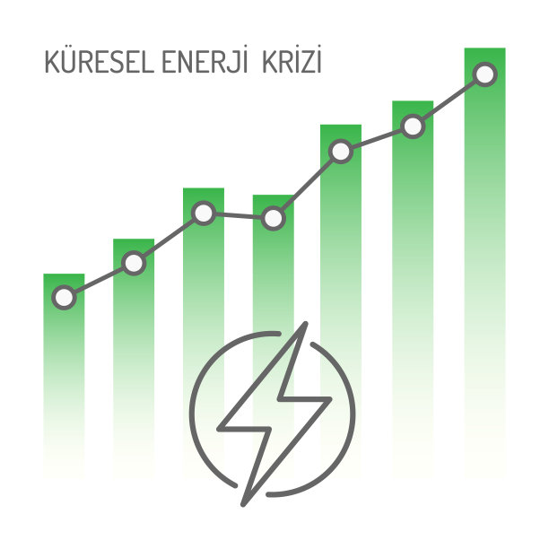 土耳其语全球能源危机，高能源成本通货膨胀图，能源费用增加。矢量插图。图片下载