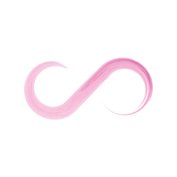 紫罗兰无限符号图标。手绘水彩矢量插图图片下载