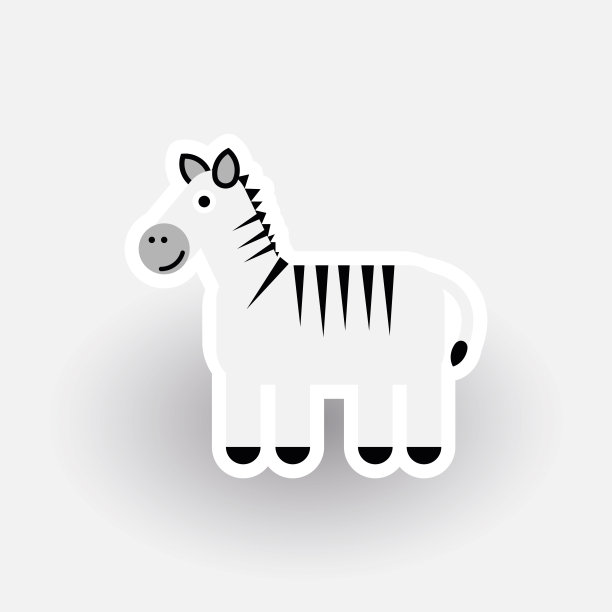 快乐斑马卡通人物图片下载