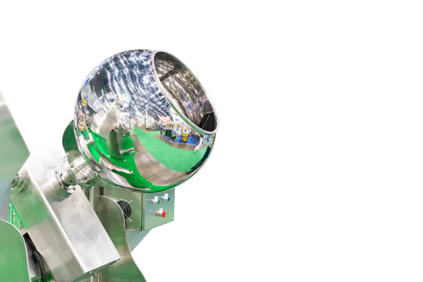 关闭不锈钢闪亮大型搅拌机或商用食品搅拌机机，用于工业制造过程孤立在白色背景与剪切路径图片下载